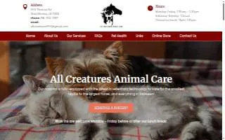 All Creatures Animal Care website