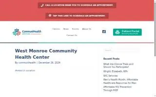CommuniHealth Services - West Monroe Community Health Center website
