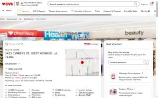 CVS Pharmacy of West Monroe website