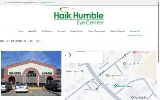 Haik Humble Eye Center website