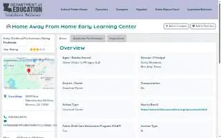 Home Away From Home Early Learning Center website