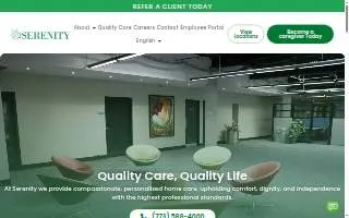 Serenity Homecare website