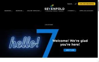 Sevenfold Federal Credit Union website