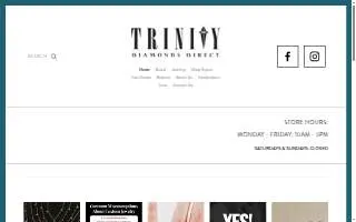 Trinity Diamonds Direct website