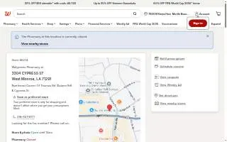 Walgreens Pharmacy of West Monroe website