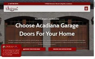 Acadiana Garage Doors website