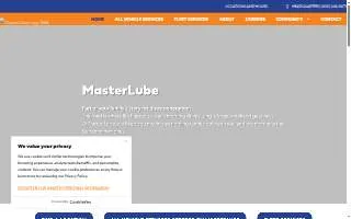 Master Lube of Youngsville website