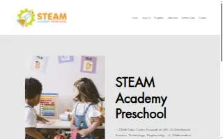 STEAM Academy Preschool website