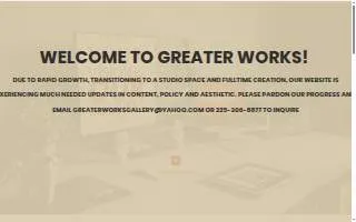 Greater Works Gallery website