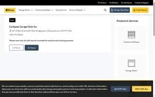Compass Garage Door, Inc website