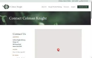 Colman | Knight Advisory Group website
