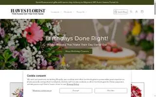 Hawes Florist website