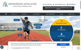 Orthopedic Affiliates of Acton website