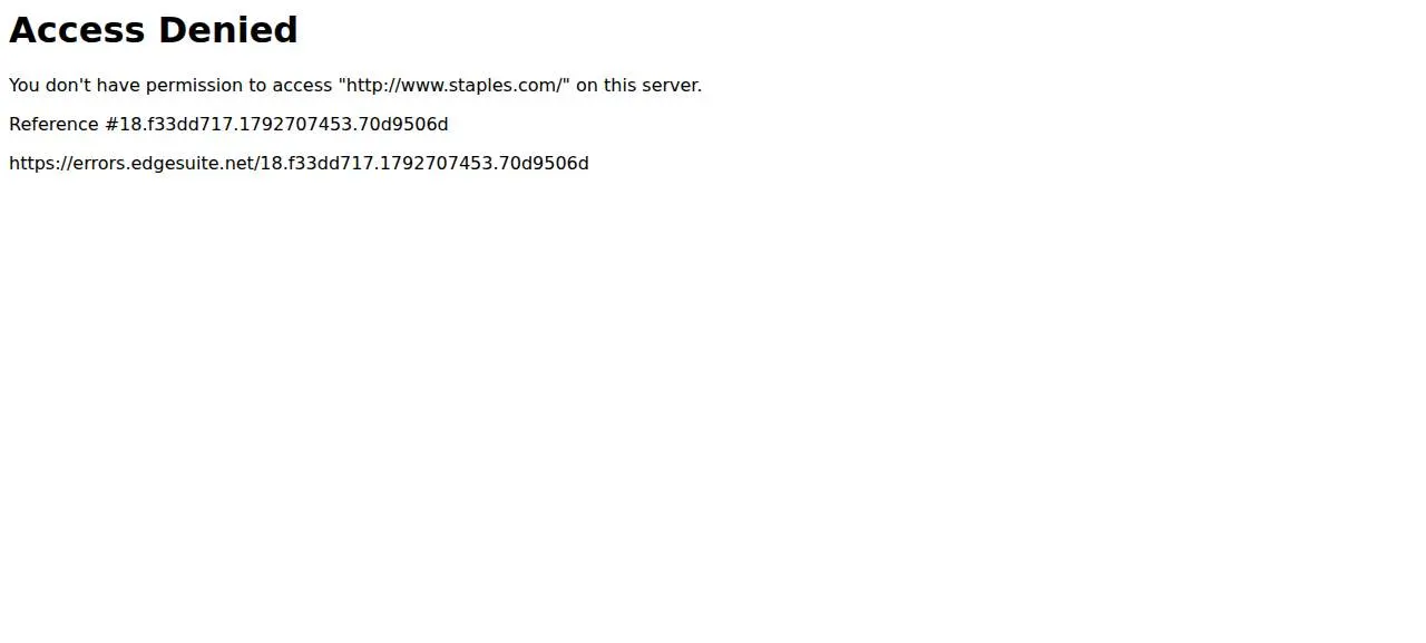 Staples website
