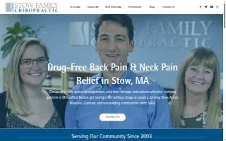 Stow Family Chiropractic website