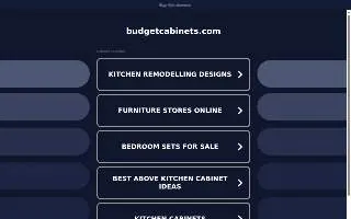 Budget Cabinets website