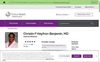 Christin Hayfron-Benjamin, MD website