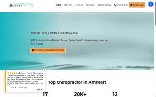 Amherst Family Chiropractic website