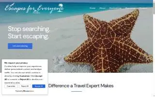 Escapes For Everyone website