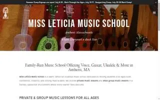 Miss Leticia Music School website