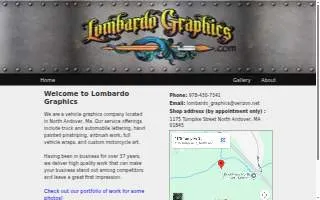 Lombardo Graphics of Andover website