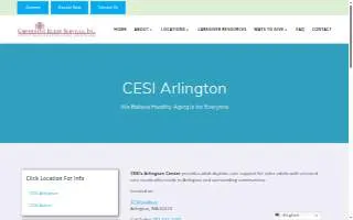 Cooperative Elder Services - Arlington Center website