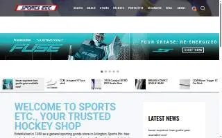 Sports Etc of Arlington website