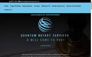 Quantum Notary Service website