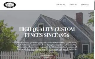 Cape Cod Fence Co website