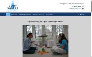 Jody Sastry Speech Therapy website