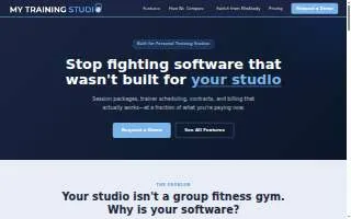 MY Training Studio website