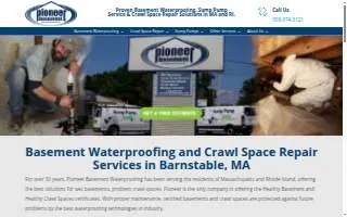 Pioneer Basement Waterproofing website