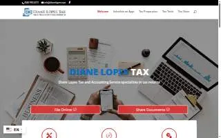 Diane Lopes Tax & Accounting Service website