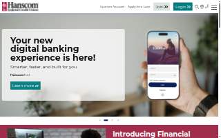 Hanscom Federal Credit Union of Bedford website