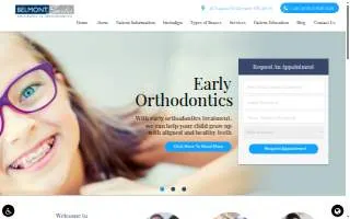 Belmont Smiles website