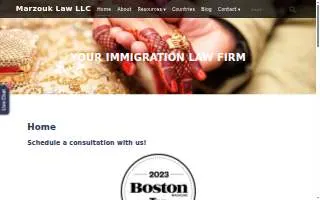 Marzouk Law LLC of Belmont website