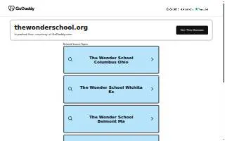 The Wonder School website