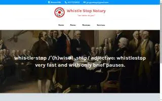 Whistle Stop Notary of Belmont website