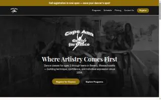 Cape Ann Center For Dance website