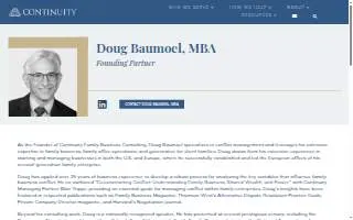 Continuity Family Business Consulting website
