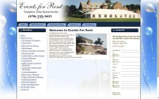 Events for Rent website
