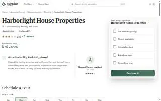 Harborlight House Properties website
