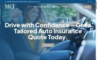 MCJ Insurance Agency website