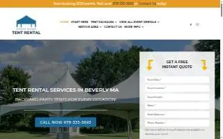 North Shore Tent Rental website