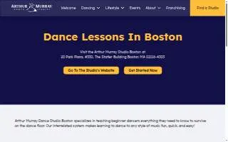 Arthur Murray Dance Studio of Boston website