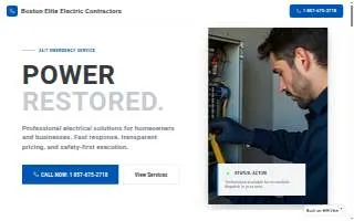 Boston Elite Electric Contractors website