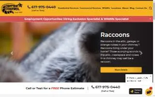 Critter Control of Greater Boston website