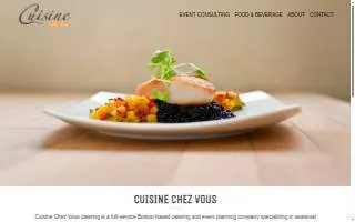 Cuisine Chez Vous of Boston website