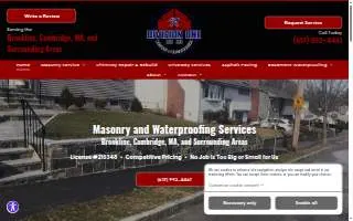 Division One Masonry & Waterproofing of Boston website