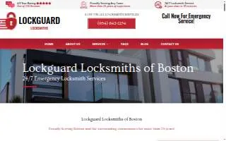 Lockguard Locksmiths of Boston website